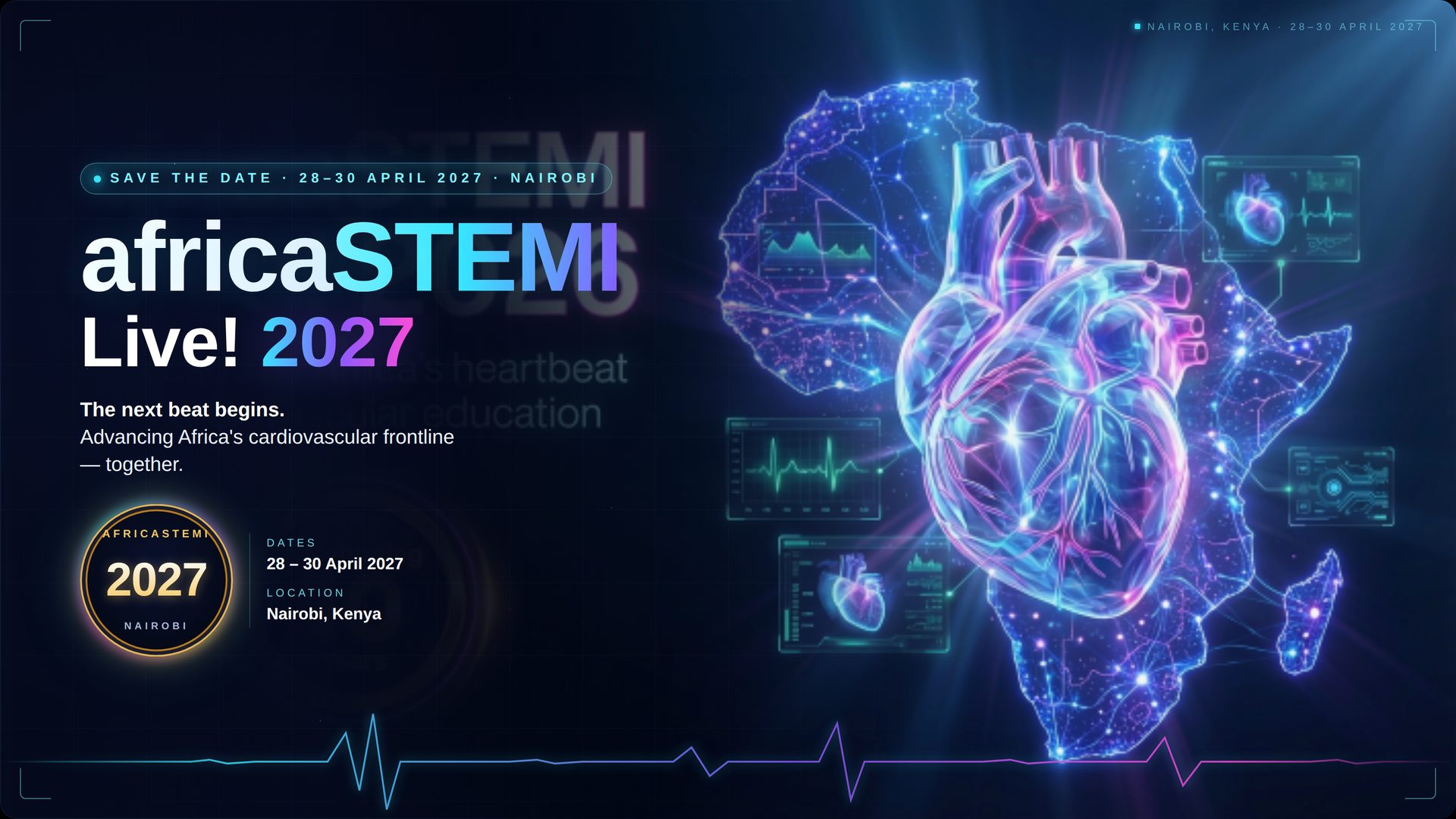 africaSTEMI Live! 2027 — Save the Date, 28–30 April 2027, Nairobi, Kenya